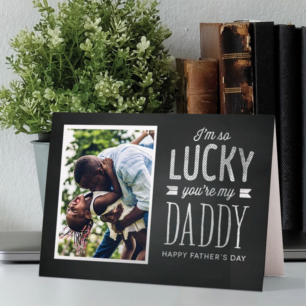 Lucky Kid Father's Day photo card