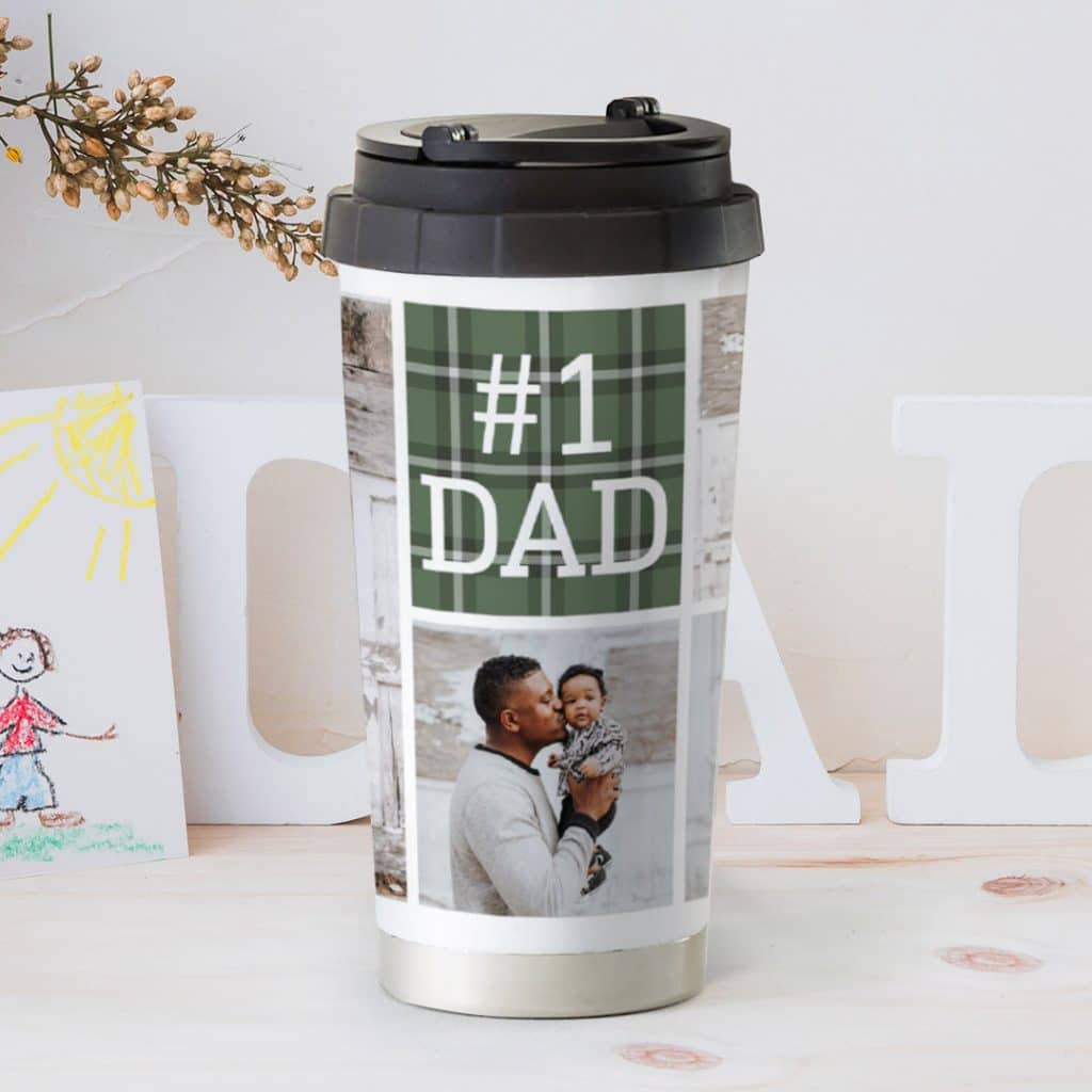 '#1 Dad' travel mug design
