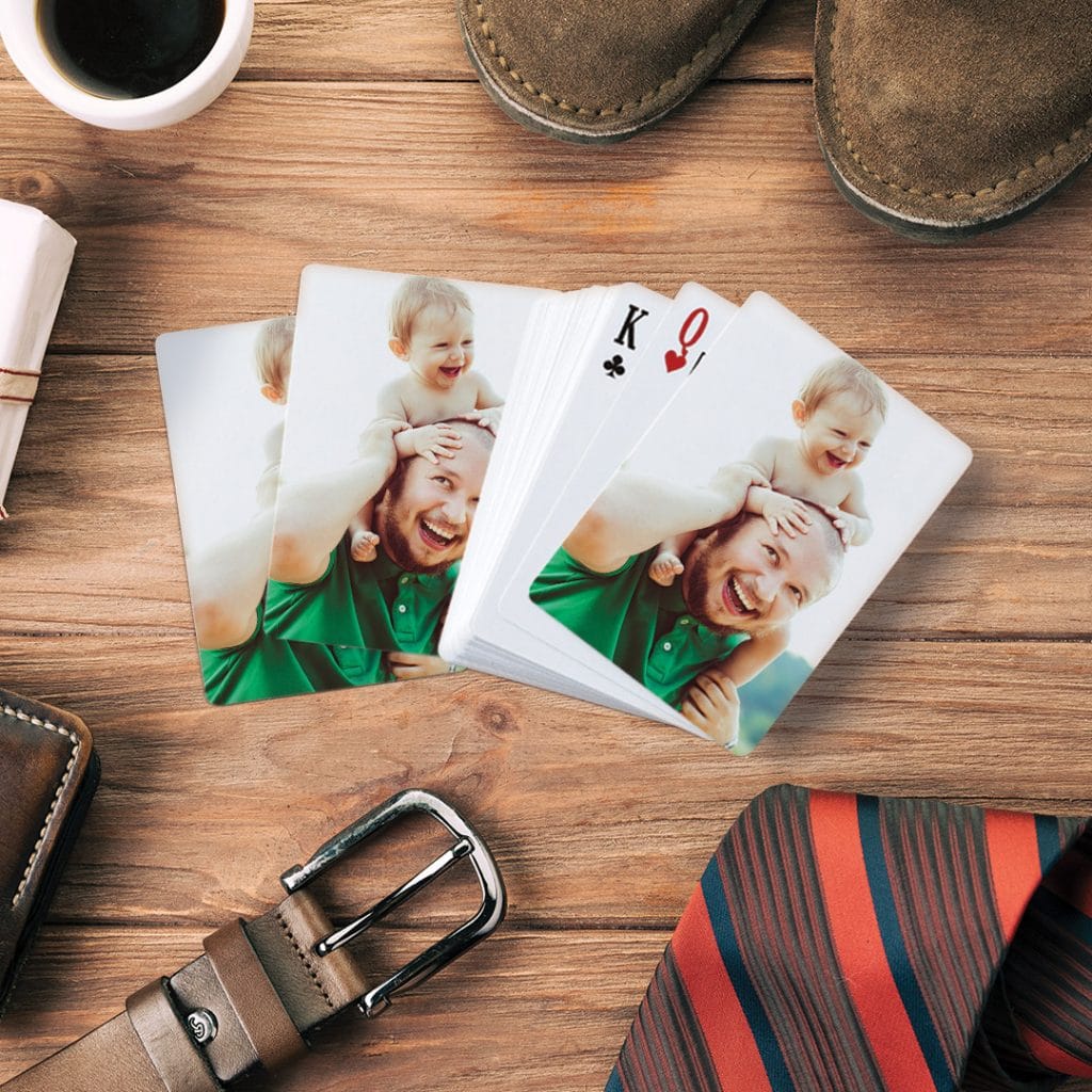 photo playing cards are a fun Father's Day gift