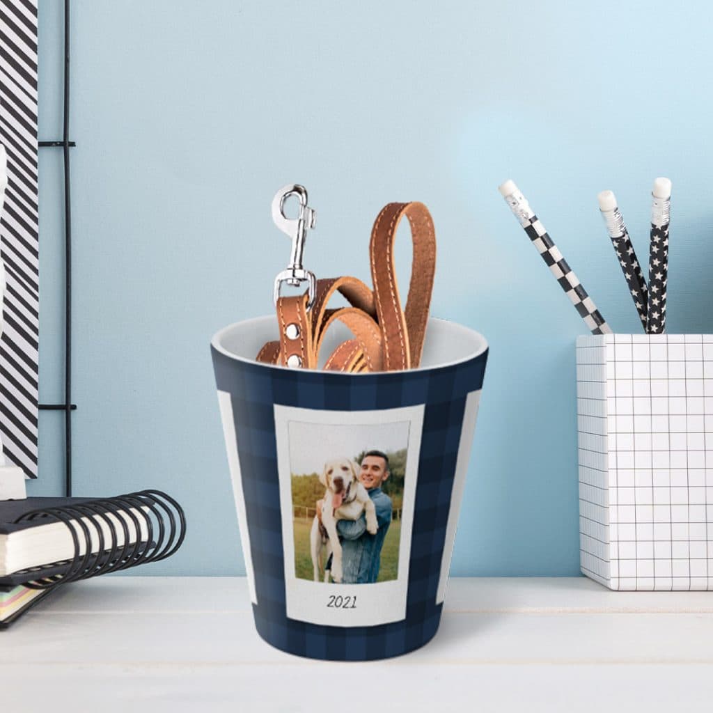 Customise a plant pot with dog photos