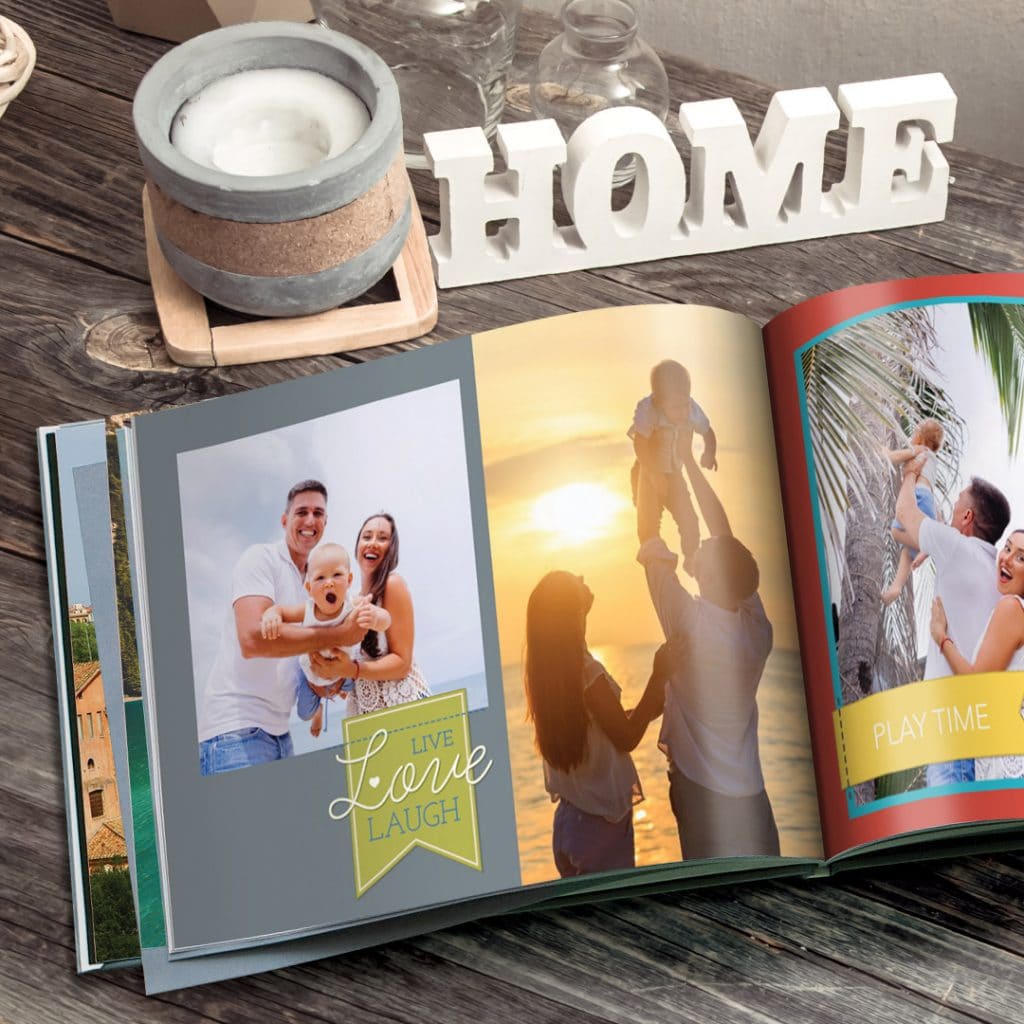 Our growing family photo book made as a Father's Day gift