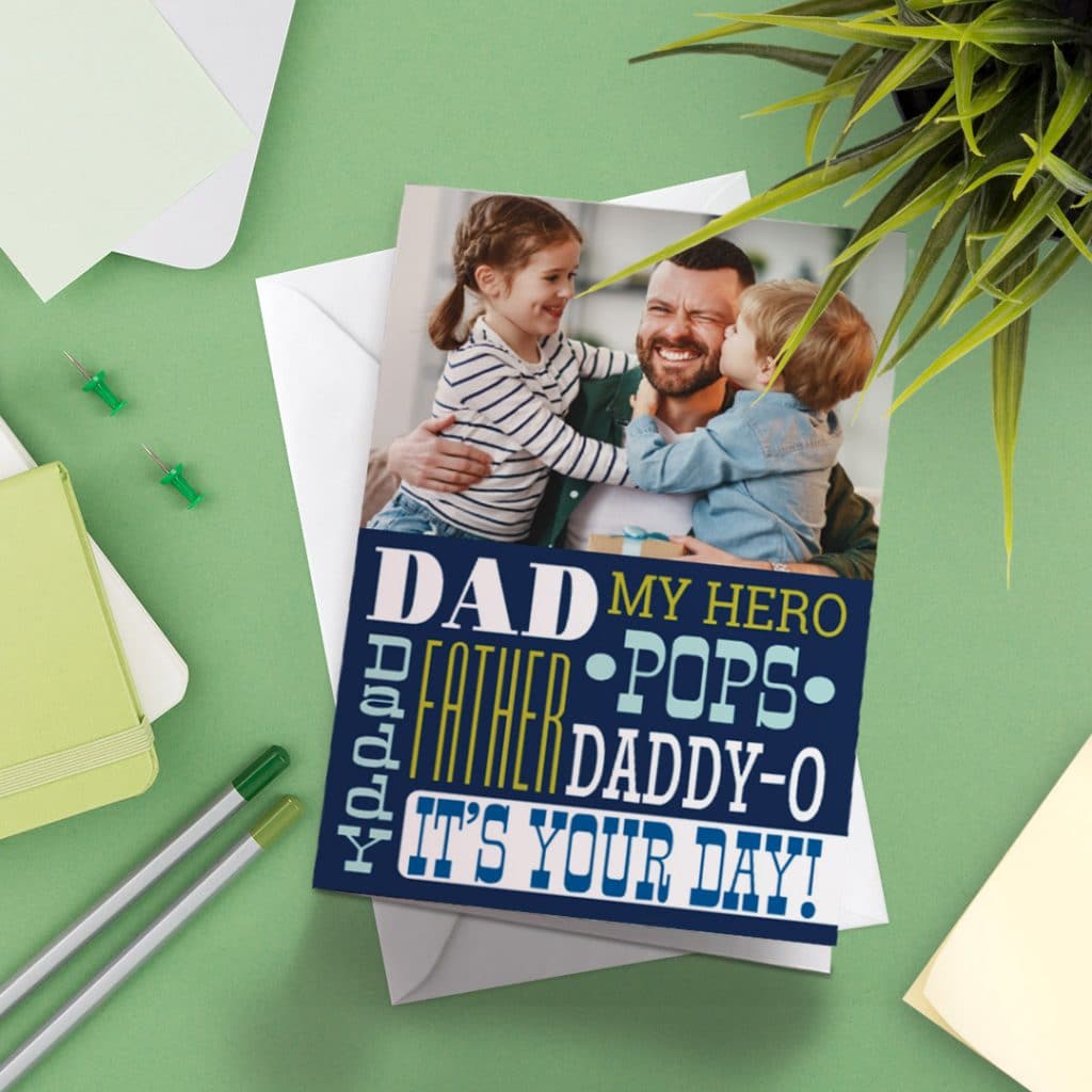 Customised Father's Day card with photo